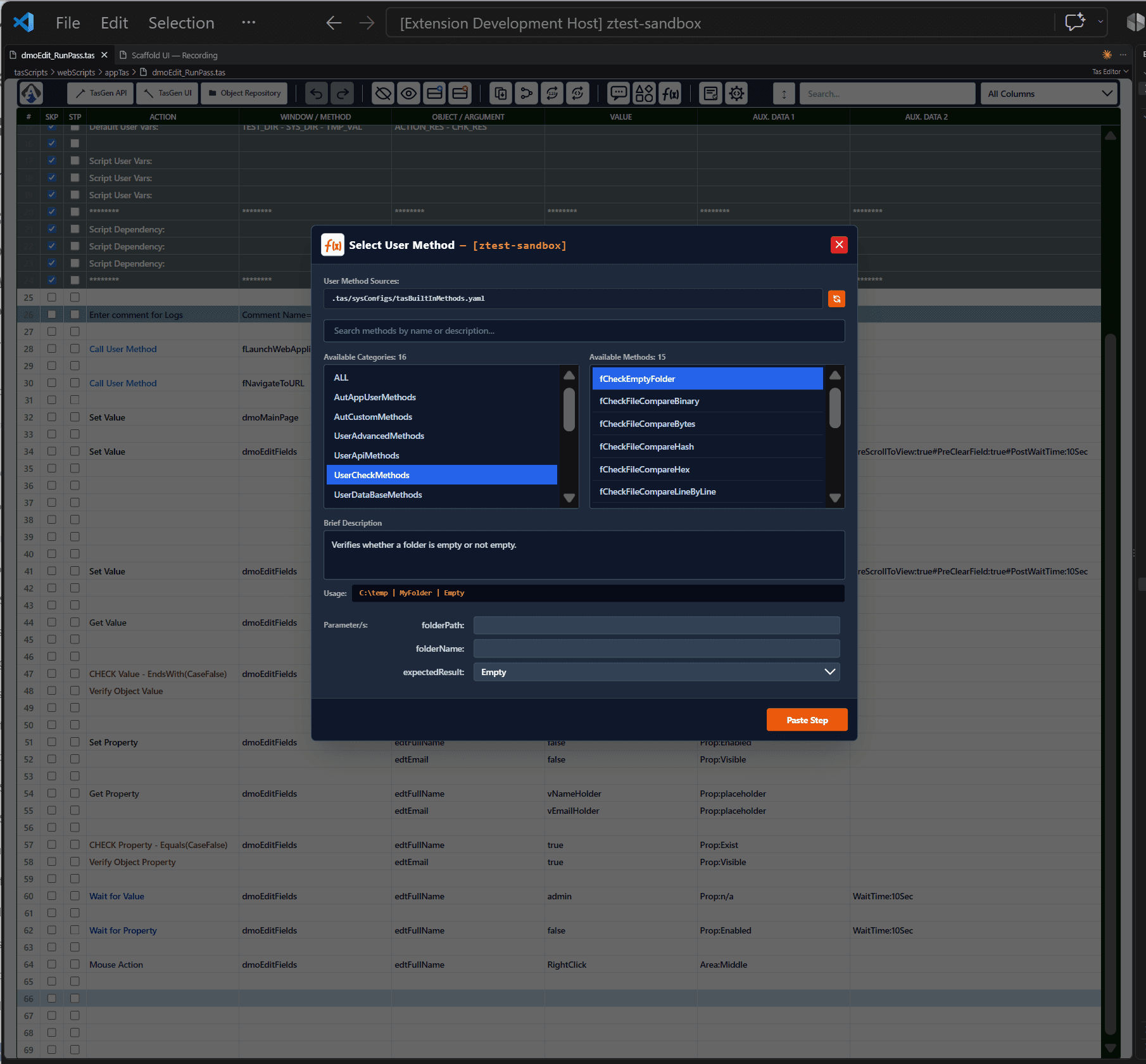 TA STUDIO User Method Builder